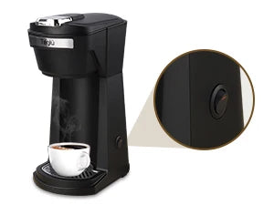 14 Oz Coffee Maker, Mini Single Serve for K Cup Pod & Ground Coffee, 800W, 1.9 lb, BPA Free, Fast Brewing, Reusable Filter,